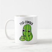Poo cumber Funny Cucumber Pun Kaffeetasse (Links)