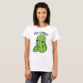 Poo cumber Funny Cucumber Pun T-Shirt (Vorne ganz)