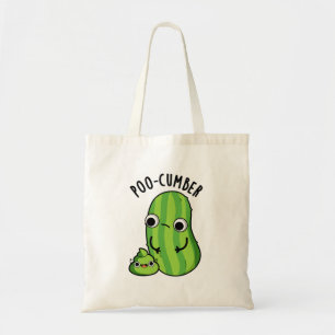 Poo cumber Funny Cucumber Pun Tragetasche
