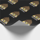 Poo-ding Funny Kack Pudding Pun Dark BG Geschenkpapier (Ecke)