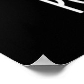 Poo-ding Funny Kack Pudding Pun Dark BG Poster (Ecke)