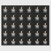 Poo-don Funny Udon Pun Dark BG Geschenkpapier (Flach)