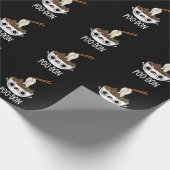 Poo-don Funny Udon Pun Dark BG Geschenkpapier (Ecke)
