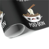 Poo-don Funny Udon Pun Dark BG Geschenkpapier (Rolleneckpunkt)