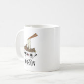 Poo-don Funny Udon Pun Kaffeetasse (Vorderseite Links)