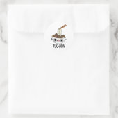 Poo-don Funny Udon Pun Runder Aufkleber (Tasche)