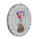 Poo Emoji fliegen mit Balloons Dartscheibe (Vorderseite Links)