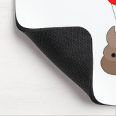 Poo Emoji fliegen mit Balloons Mousepad (Ecke)
