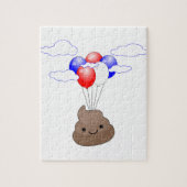 Poo Emoji fliegen mit Balloons Puzzle (Vertikal)