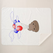 Poo Emoji fliegen mit Balloons Sherpadecke (Vorderseite (Horizontal))