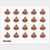 poo emojis runder aufkleber (Blatt)