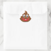poo emojis runder aufkleber (Tasche)
