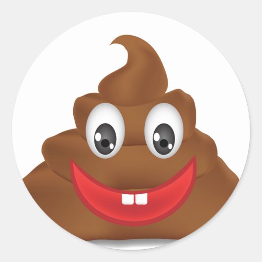 poo emojis runder aufkleber (Vorderseite)