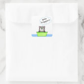 Poo Happens Cat Sticker (Tasche)