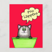 Poo Happens Postcard Postkarte (Vorderseite)