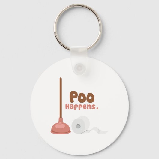 Poo Happens Schlüsselanhänger (Vorderseite)