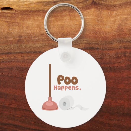 Poo Happens Schlüsselanhänger (Vorderseite)