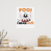POO I Gemein Boo Funny Spooky Gothic Kack Hallowee Poster (Küche)
