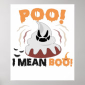 POO I Gemein Boo Funny Spooky Gothic Kack Hallowee Poster (Vorne)