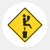 Poo in Eimer Runder Aufkleber (Vorderseite)