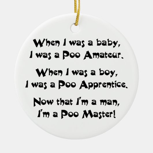 Poo Master Keramikornament (Vorne)