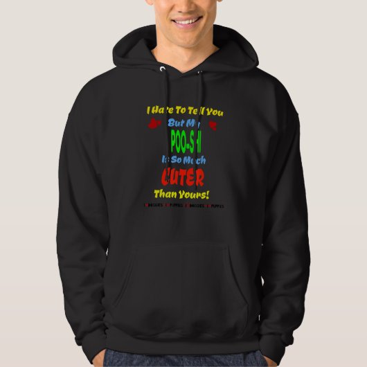 Poo Shi Shiba Inu + Poodle Hybrid Niedlicher Welpe Hoodie (Vorderseite)