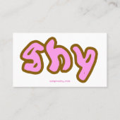 Poo/shill Business Card Visitenkarte (Rückseite)