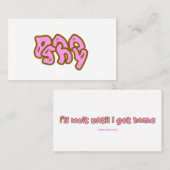 Poo-shy-Visitenkarte Visitenkarte (Vorne/Hinten)