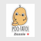 Poo-tato Funny Veggie Kack Pun Aufkleber (Blatt)