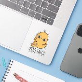 Poo-tato Funny Veggie Kack Pun Aufkleber (Laptop mit iPhone)