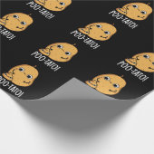 Poo tato Funny Veggie Kack Pun Dark BG Geschenkpapier (Ecke)