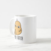 Poo-tato Funny Veggie Kack Pun Kaffeetasse (Vorderseite Links)