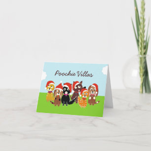 Poochie Villas Christmas Feiertagskarte