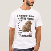 Poochon Dog Mama Zitat, Bichon Poo Vater, Niedlich T-Shirt (Vorderseite)