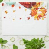 Poochon Fall Scarf - Hunde Herbst Blätter Geschirrtuch (Gefaltet)