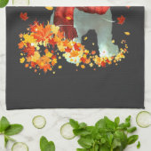 Poochon Herbstschal - Hunde Herbstlaub Geschirrtuch (Gefaltet)