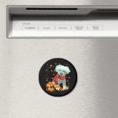 Poochon Herbstschal - Hunde Herbstlaub Magnet (In Situ (Geschirrspüler))