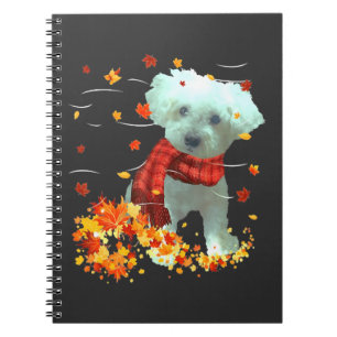 Poochon Herbstschal - Hunde Herbstlaub Notizblock