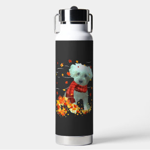 Poochon Herbstschal - Hunde Herbstlaub Trinkflasche
