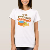 Poochon Mama-Hundezucht-Geschenk T-Shirt (Vorderseite)