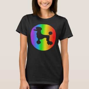 Poodhundin liebt Regenbogen-Silhouette T-Shirt