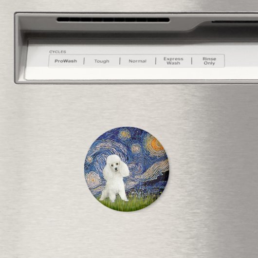 Poodle (14W) - Starry Night Magnet (In Situ (Geschirrspüler))