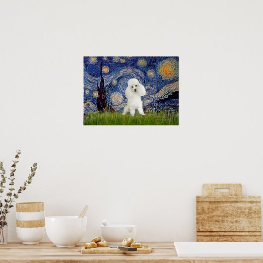 Poodle (14W) - Starry Night Poster (Küche)