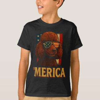 Poodle 4. Juli _ Patriotische Merica Hund unabhäng T-Shirt