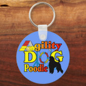 Poodle Agility Geschenke Schlüsselanhänger (Vorderseite)