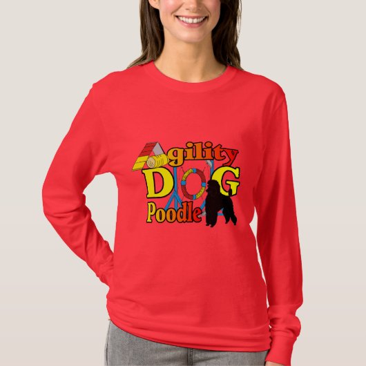 Poodle Agility Geschenke T-Shirt (Vorderseite)