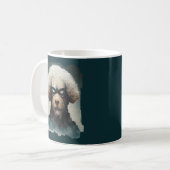 Poodle als Superhelden verkleidet Kaffeetasse (Vorderseite Links)