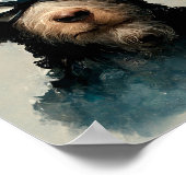 Poodle als Superhelden verkleidet Poster (Ecke)