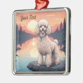 Poodle am See Ornament Aus Metall (Links)