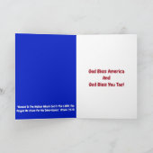 Poodle American Patriot Grußkarte Karte (Innenseite)